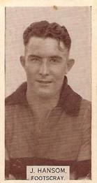 1933 Wills's Victorian Footballers (Small) #140 Jack Hanson Front